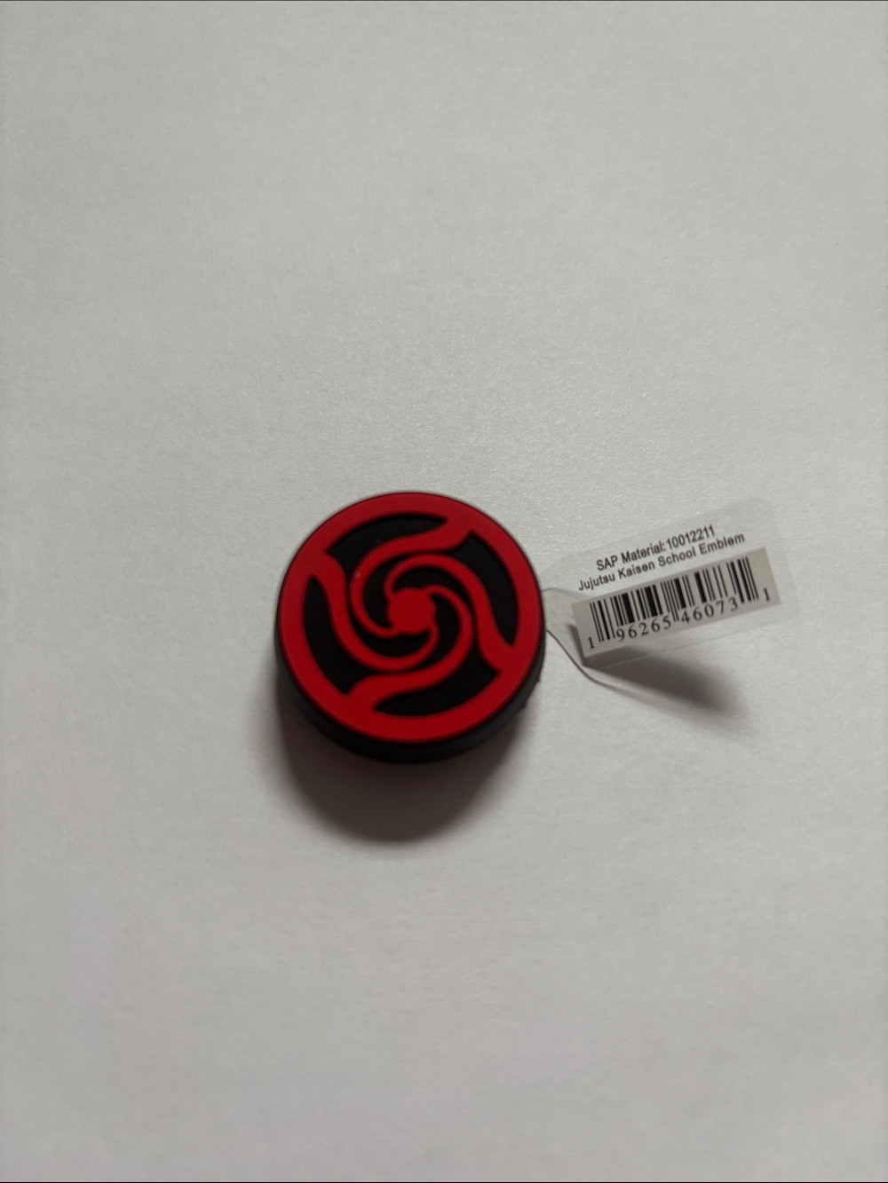 Red and Black Jujutsu Kaisen School Emblem Croc Jibbitz Charm
